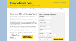 Desktop Screenshot of europetravel.com