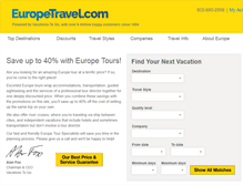 Tablet Screenshot of europetravel.com